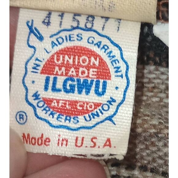 Vintage Vincenti pleated, plaid. wool blend, midi, A-line  skirt size 10, see me - Picture 8 of 8